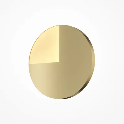 Obrázek produktu pro LED nástěnné svítidlo hliníkové teplé bílé světlo 3000 K 1300 lm kulaté D: 44,8 cm v mosazi Moderní nástěnné svítidlo
