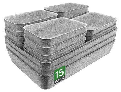 Productafbeelding van Set van 15 vilt organizers voor laden, geschikt voor laden van 100x58 cm
