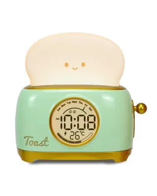 Zdjęcie produktu dla Budzik dla dzieci z wyświetlaczem LED, toster 3 w 1, lampka nocna i termometr