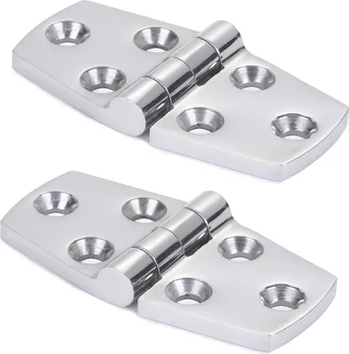 Produktbild von Stahl-Edelstahl-Lukenscharnier - Robuste Beschläge - 2 Stück - 38 mm x 76 mm