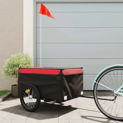 Produktbild von "2026 Promotion" Fahrradanhänger Schwarz und Rot 45 kg Eisen - Fahrradanhänger CC32716