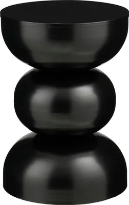 Produktbild von Mica Decorations Luna Beistelltisch - H46 x Ø32 cm - Eisen - Schwarz
