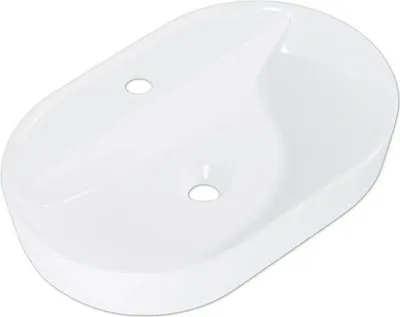 Produktbild von Jungborn Aufsatzwaschbecken NONUS DECEM 612 x 412 mm weiß glänzend