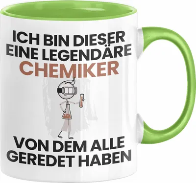 Produktbild von Chemiker Geschenk Tasse Lustige Geschenkidee Geburtstag für Chemiker Ich Bin Dieser Legendäre Chemiker Von Dem Alle Geredet Haben Kaffee-Becher (Grün)