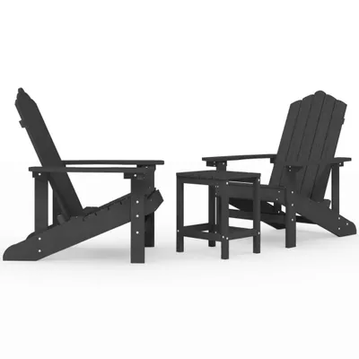 Produktbild von VidaXL 3095705, Terrasse, Hart-Polyethylen (HDPE), Stahl, Anthrazit, 730 mm, 830 mm, 920 mm