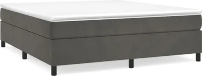 Obrázek produktu pro Rám postele s boxspringem tmavě šedý 160 x 200 cm samet