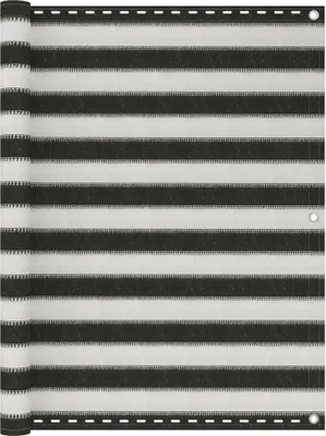 Produktbild von HOMMIE Balkon-Sichtschutz Anti-UV & Wasserfest - modernes Design - HDPE 120x300cm Anthrazit und Weiß NEU642828 - Balkonsichtschutz
