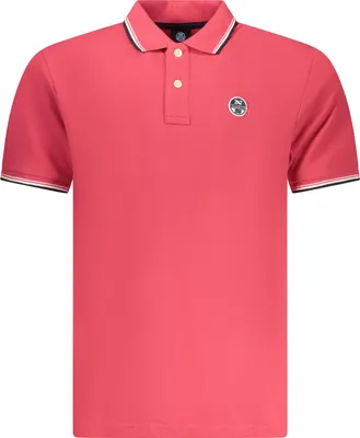 Immagine prodotto di Elegante polo da uomo a maniche corte rossa con dettagli a contrasto