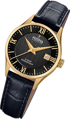 Produktbild von Festina Damen Uhr Swiss Made F20011/4 Leder Armband-Uhr schwarz UF20011/4