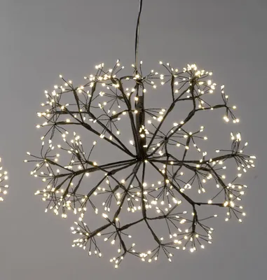 Produktbild von LED Deko Kugel mit Funkeleffekt D. 40cm schwarz mit 480 LEDs Formano W25