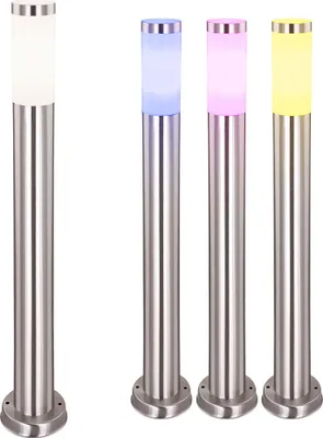 Produktbild von RGB LED Stehleuchte, Edelstahl, opal, H 80 cm, BOSTON