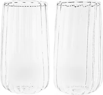 Obrázek produktu pro sada 4 sklenic "Luana Largo" - 400 ml v reliéfním designu z borosilikátového skla