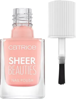 Zdjęcie produktu dla CATRICE Sheer Beauties Nail Polish, 10,5 ml, Brzoskwinia, Peach For The Stars, Kolorujący, Wybielający, Półprzezroczysty, Połyskujący