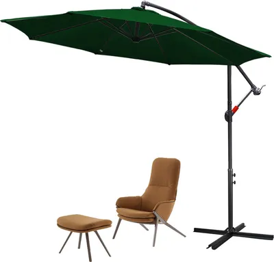 Obrázok produktu pre Jiubiaz 3m slnečník UV40+ Camping Pendulum Umbrella Pavilion Garden Umbrella -Green