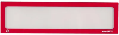 Produktbild von Infotasche Recycling für Überschrift A5quer/A4hoch B225xH60mm rot VE=5 Stück