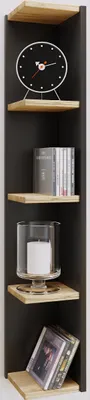 Produktbild von VCM Holzregal stehend | platzsparendes Regal | Maße: H. 97 x B. 15 x T. 17 cm | Elegantes Regal stehend | Aufbewahrungsregal | Bücherregal - Honsa