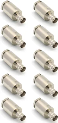 Image de Connecteur BNC femelle pour LMR400 Belden 9913 RG8, nickelé, avec broche plaquée or (pack de 10)