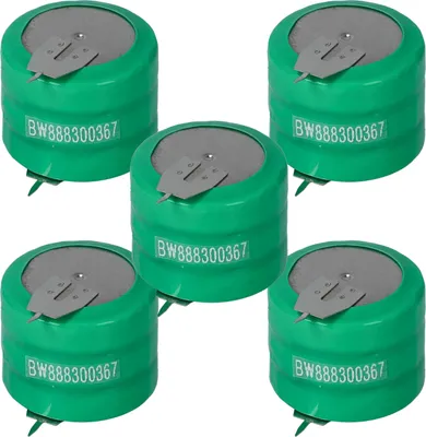 Produktbild von vhbw 5x NiMH Ersatz Knopfzellen-Akku (250 mAh, 3,6 V, NiMH)
