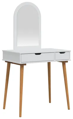 Imagen del producto de vidaXL Juego de tocador FAUSKE, 2 unidades, blanco, 76 x 50 x 143 cm