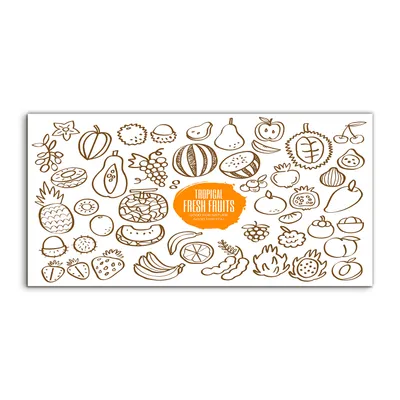 Produktbild von Coloray - Glasbild - 100x50 cm - Wandbild - Glasbilder - Foto Küche tropische Fruchtgerichte