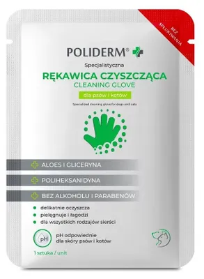 Image de Gant de nettoyage POLIDERM® pour chiens et chats - 1 pièce