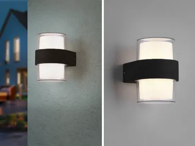Produktbild von Reality Leuchten LED Außen-Wandleuchte Molina anthrazit Up- & Downlight