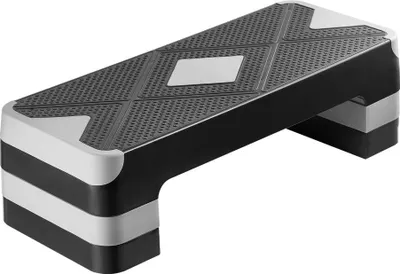 Obrázek produktu pro Aerobic Stepping Board - Stepper Step-Bench - Nastavitelný stepper Grey - Nosnost 250 kg