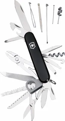Productafbeelding van Victorinox Officiersmes Swisschamp, zwart, 33 functies