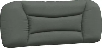Image de Coussin de tête de lit Hvar gris foncé 100 cm tissu