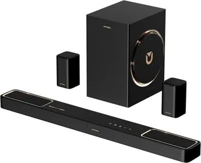Immagine prodotto di Soundbar per home theater con Dolby Atmos, sistema audio surround per TV con 2 diffusori surround, controllo tramite app, soundbar per TV con subwoofer, BT 5.4, HDMI eARC