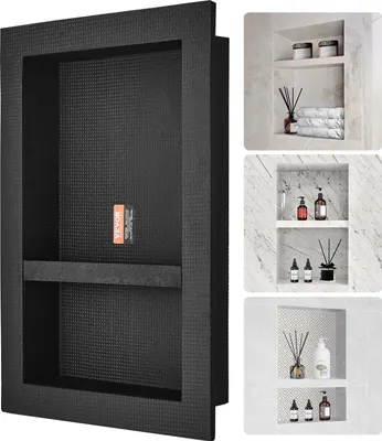 Produktbild von VEVOR Výklenok na stenu 10x40,64x60,96cm Sprchový výklenok Obkladový dvojvrstvový Vodotesná inštalácia výklenku Materiál zadného panelu (XPS, drevo, cement) Vhodné do kúpeľne Spálňa Pracovňa