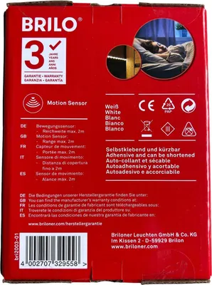 Produktbild von Brilo LED Streifen mit Bewegungssensor, Hintergrundbeleuchtung, indirekte Beleuchtung für Bett, Schrank, Regal, Küche, neutrales Weiß, selbstklebend