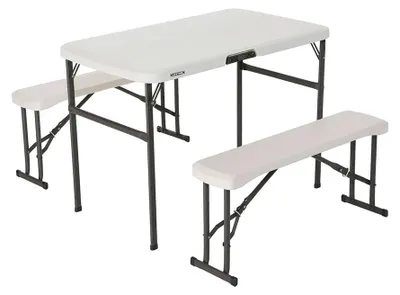Produktbild von Lifetime Partytisch Bistrotisch Klapptisch Weiß 107x61x72 cm