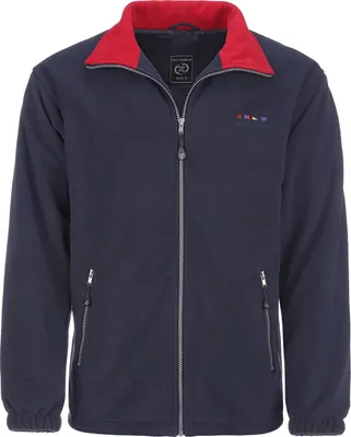 Produktbild von Dry Fashion Herren Fleece-Jacke Borkum - Fleecejacke Outdoorjacke mit Windstopp und verstellbaren Bundzug in Navy Größe M