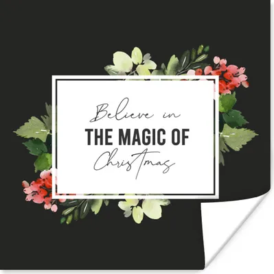 Produktbild von MuchoWow® Poster Weihnachten - Zitat - Magie 75x75 cm - Wand Dekoration
