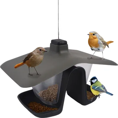 Produktbild von Vogelfutterhaus Vogelhaus Vogelfutterstation zum Aufhängen und Stecken Vogel Variante: 2. Zweikammer Vogelfutterhaus