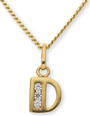 Produktbild von JuwelmaLux Anhänger 333 Gold Buchstabe "D" mit Zirkonia JL16-02-0014