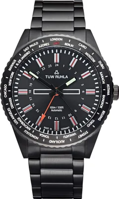 Produktbild von TUW Ruhla Globetrotter 20243-022102 Herren Automatikuhr Massives Gehäuse