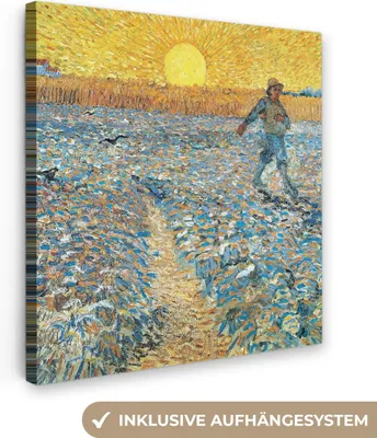 Obrázok produktu pre MuchoWow® - Plátno - Rozsievač - Vincent van Gogh, nástenná maľba, nástenné dekorácie obrazy obývacia izba, 50x50cm