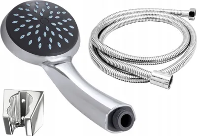 Produktbild von Granitan | Duschset 5-Funktionen - Chrom - Hochwertige Handbrause mit robustem Schlauch - Einfache Montage