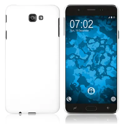 Produktbild von PhoneNatic Case kompatibel mit Samsung Galaxy J7 Prime 2 - Hülle weiß gummiert Hard-case Cover