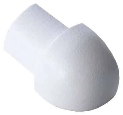 Produktbild von Dalsys Außeneck für Fliesenschiene Aluminium (eloxiert) Viertelkreisprofil 8mm, Weiß Fliesenprofil
