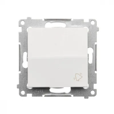 Obrázek produktu pro Kontakt-Simon DD1.01/11, Tlačítkový spínač, Plast, Bílá, IP20, IP44, 250 V, 10 A