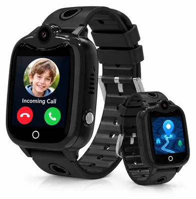 Produktbild von 4G Smartwatch Kinder mit GPS und Telefon SOS-Notruf Schulmodus Schwarz