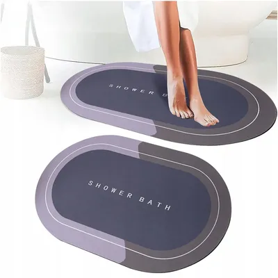 Produktbild von Runde, schnelltrocknende 40x60 Schaumstoff-Badematte