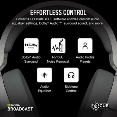 Produktbild von Corsair HS55 Wireless, Gaming-Headset, (Bluetooth, 2.4 GHz Audio)