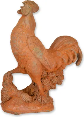 Produktbild von Eine rostige Gusseisenfigur Hahn Replikat Retro Design Dekoration