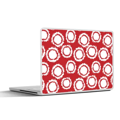 Produktbild von MuchoWow® Laptop Aufkleber Sticker Cover Tupfen - Rot - Muster 25x18 cm - Laptop-Deko