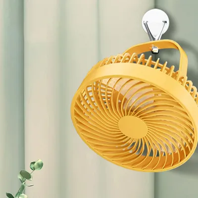 Produktbild von Campingventilator mit Licht, wiederaufladbarer USB-Tischventilator, tragbarer kleiner Hängeventilator für Zelte im Freien