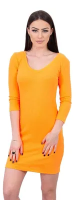 Produktbild von Neonoranges Kleid mit tailliertem Ausschnitt